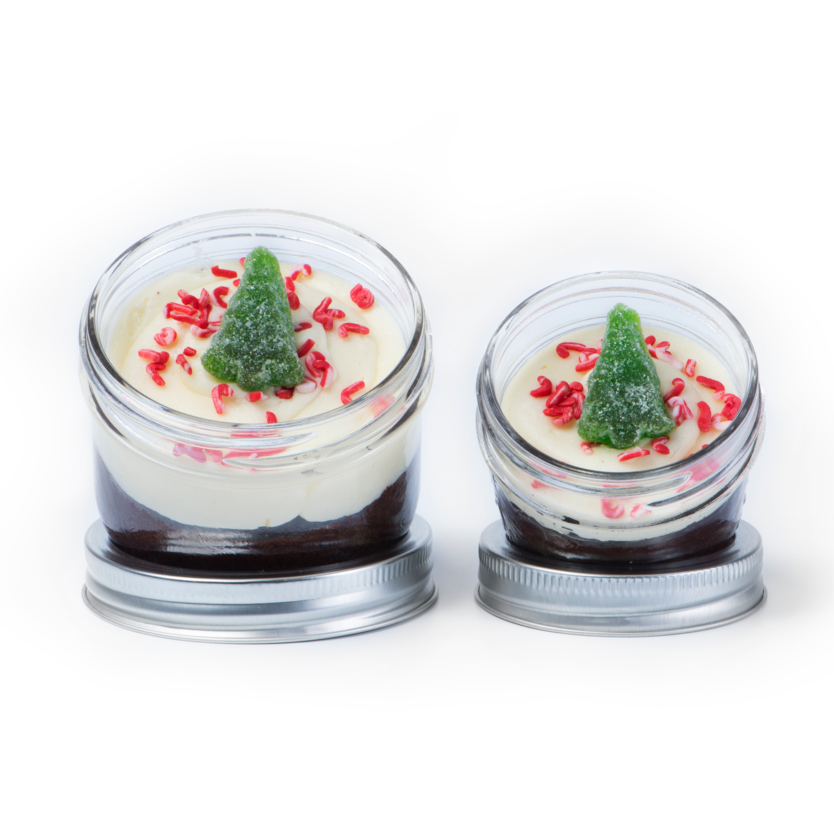 White Chocolate Peppermint Jarcake: Ready-to-Eat Nut-Free Cupcake