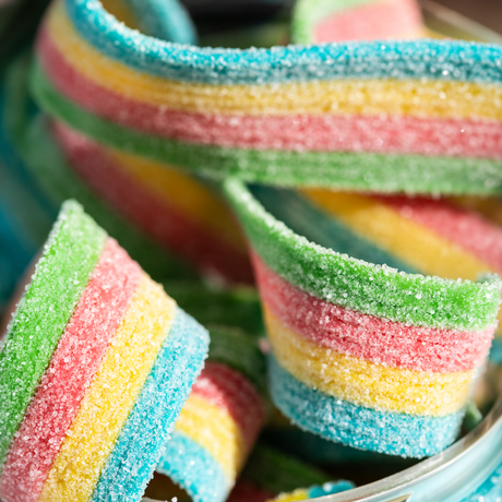 Nut-Free Bulk Candy Collection featuring colourful gummy mixes, sour candies, and party treats from a 100% peanut and tree nut free facility.