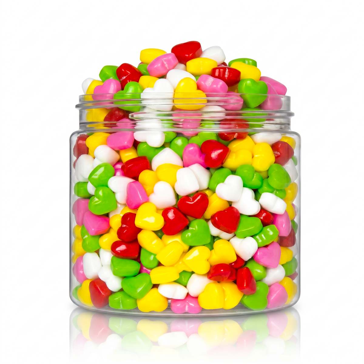 Crunchy Candy Rainbow Hearts