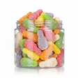 Sweet Sugared Bunnies (Bulk) featuring festive, fruit-flavoured sugar sanded bunny shaped gummy candies from a 100% peanut and tree nut free bakery.