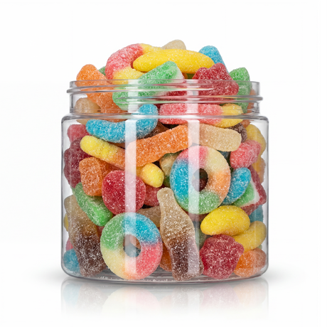 Assorted gourmet sour candy mix, 100% peanut and tree nut free, tangy and tart sweets for delivery in Toronto and the GTA.
