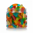 Large Gummy Worms bulk candy, assorted fruit flavour jumbo gummies, 100% peanut and tree nut free sweets, delivery Toronto GTA.