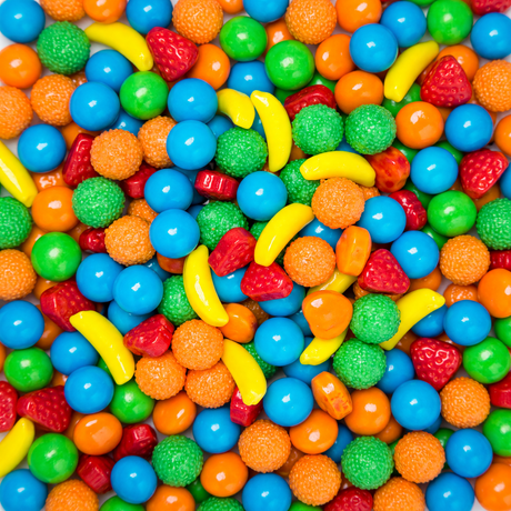Crunchy Candy Fruit Mix (Bulk): Retro Assorted Fruit Flavoured Pressed Confections