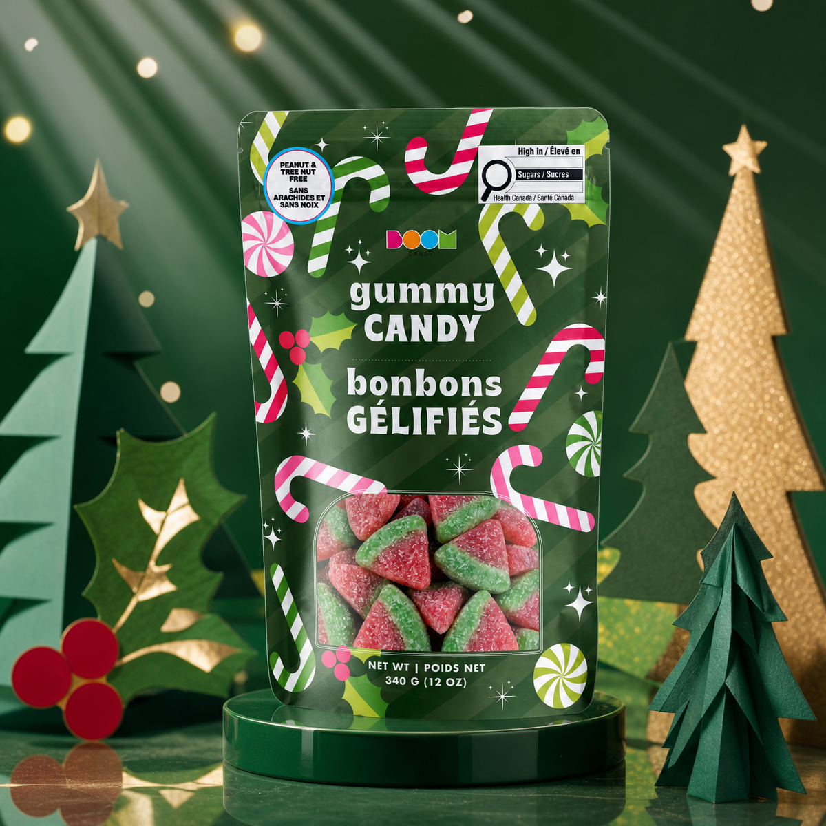 Green Candy Canes: Festive Holiday Candy
