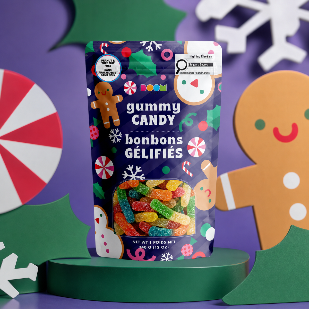 Cookie & Candy Navy: Premium Nut-Free Treat Bag