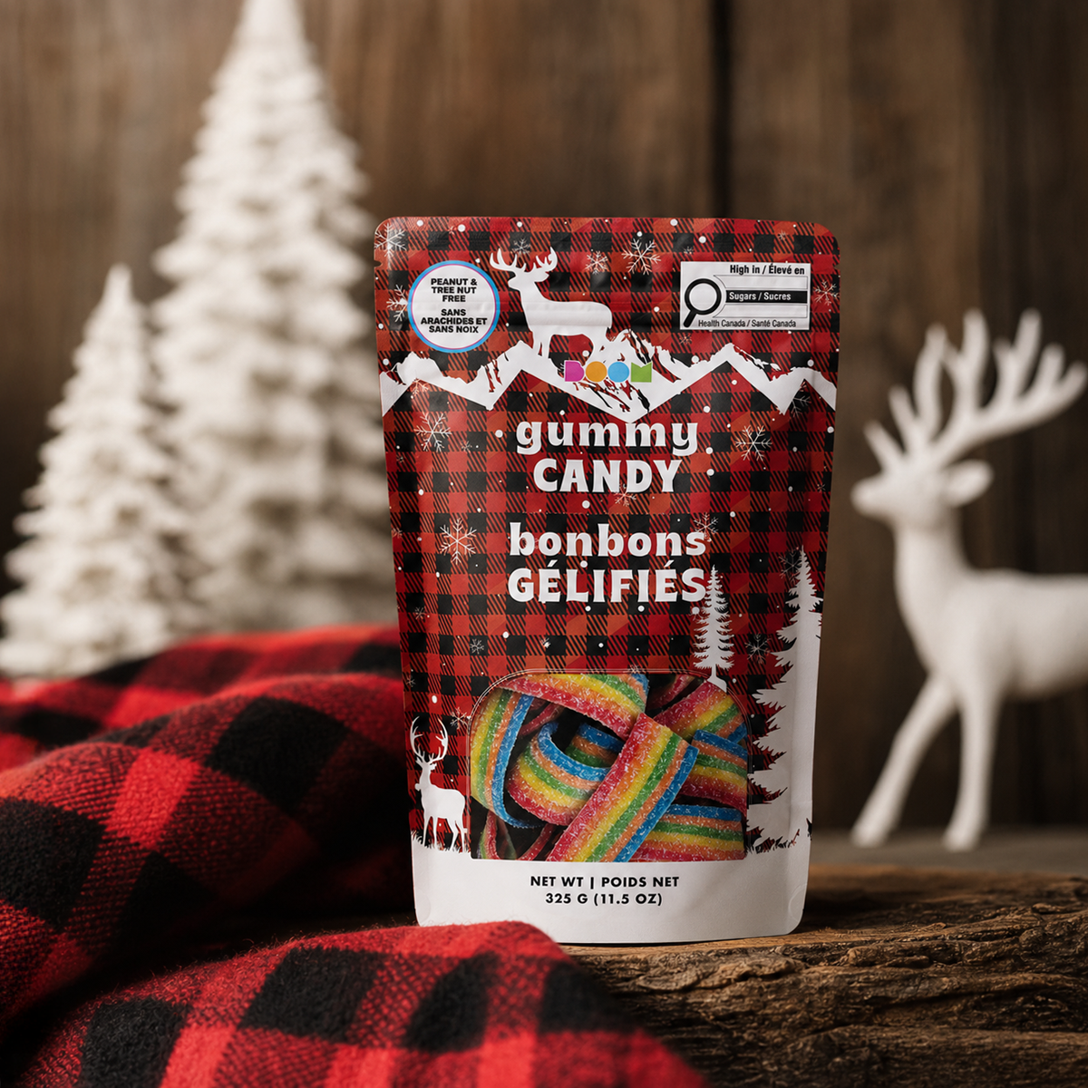 Plaid Reindeer: Festive Holiday Candy