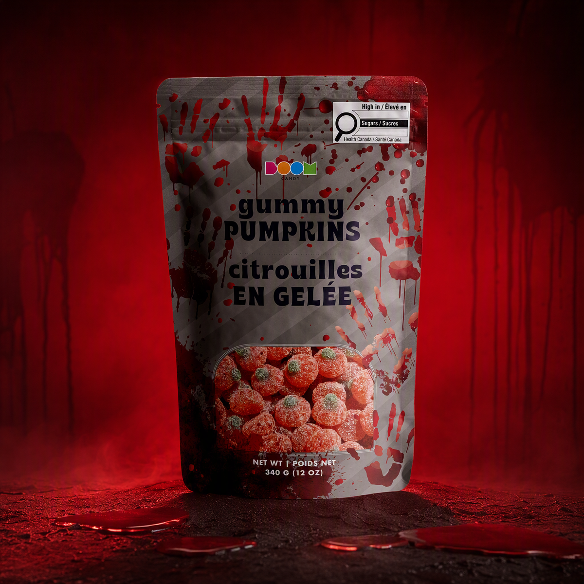 Bloody Hands: Gummy Pumpkins