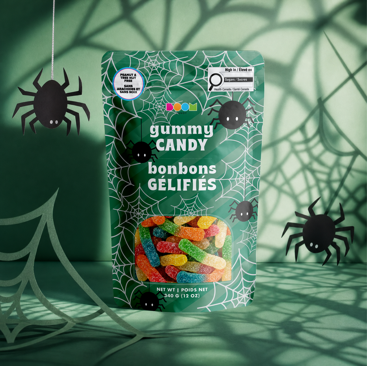 Spiders & Webs: Sour Gummy Worms