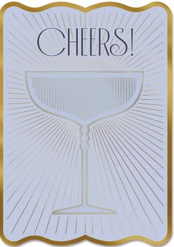 Cheers Champagne Glass Card