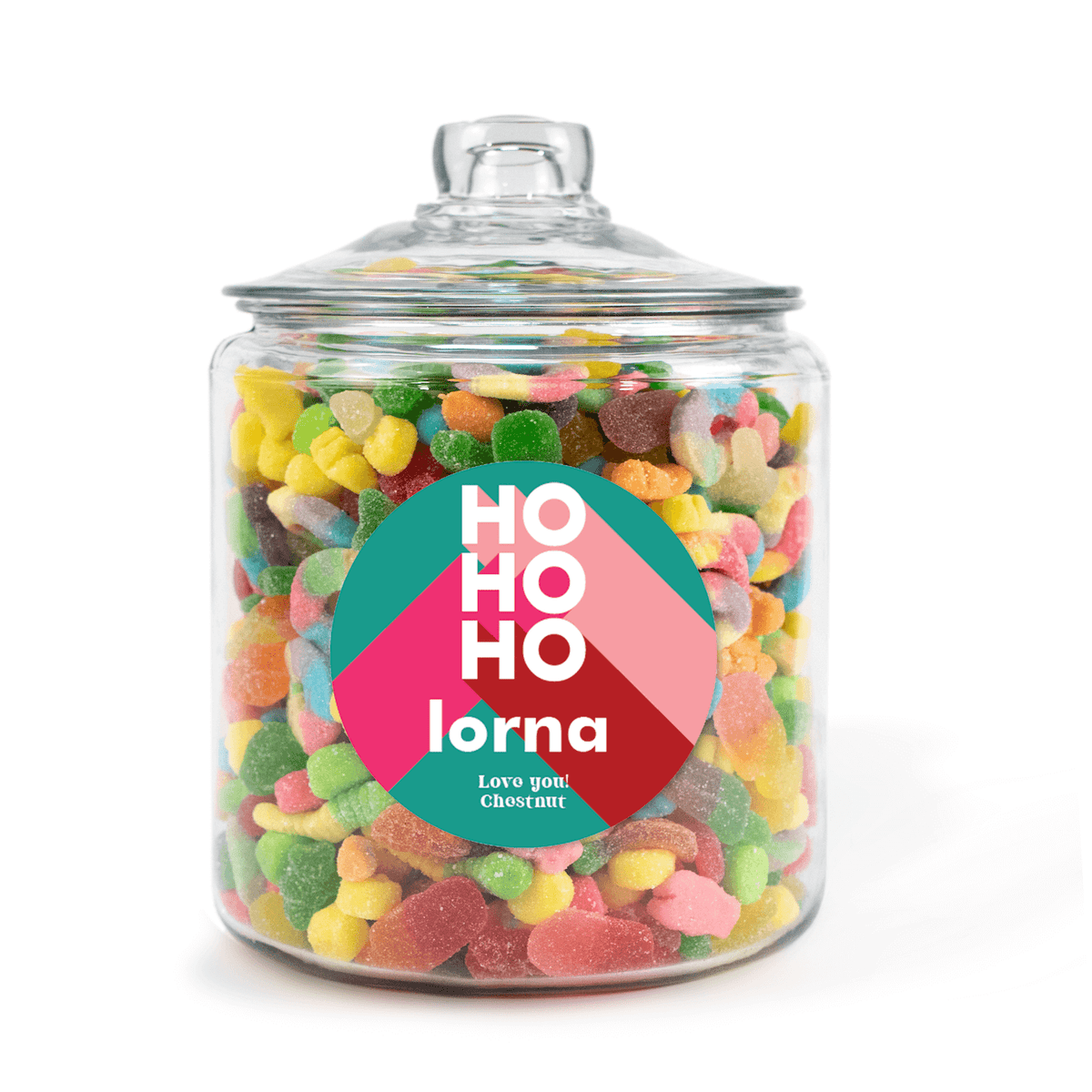 Personalized Candy Jar (3kg): Custom Message Gift