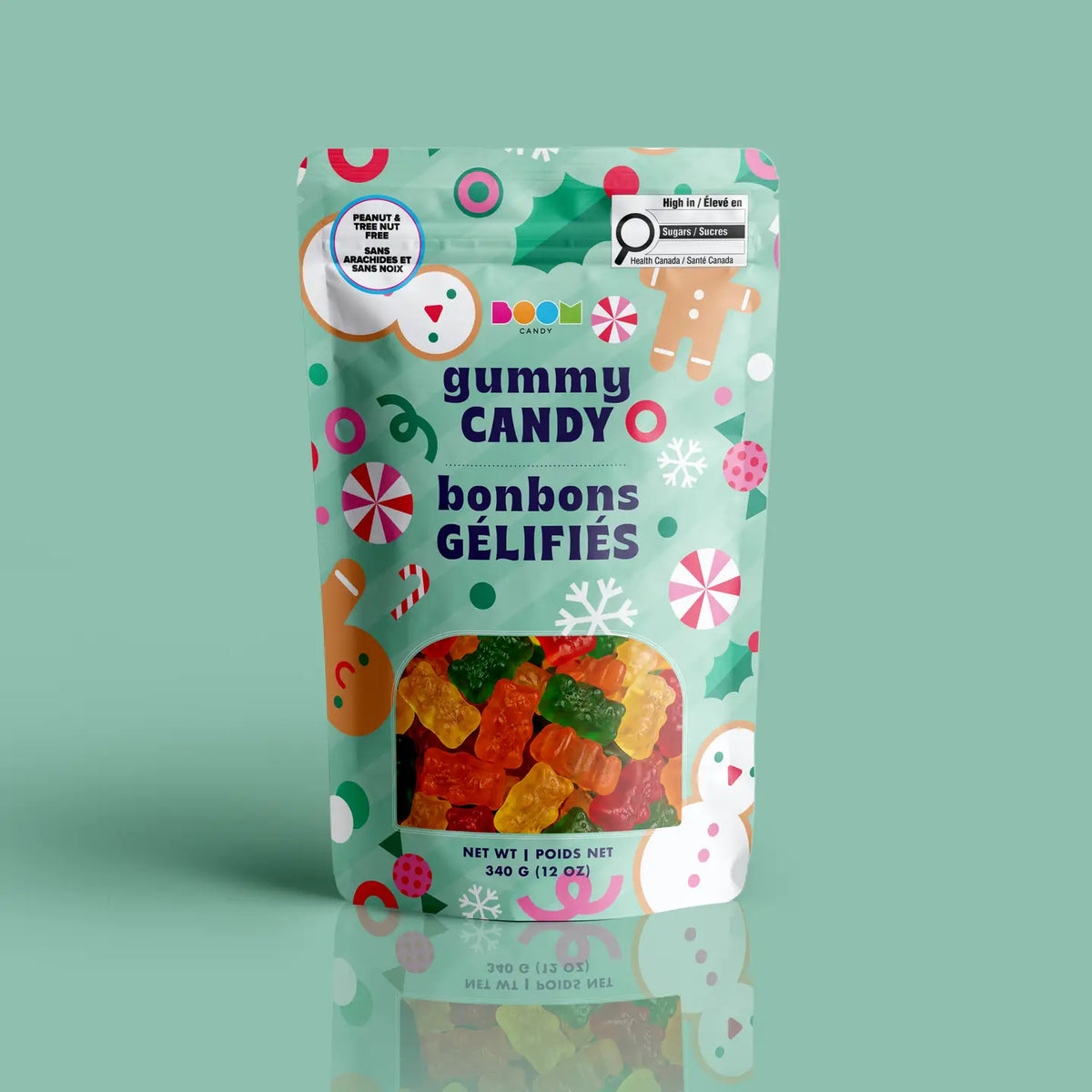 Cookies & Candy Bag package featuring a cheerful and delicious assortment of nut-free cookies and candy treats from a 100% peanut and tree nut free facility.