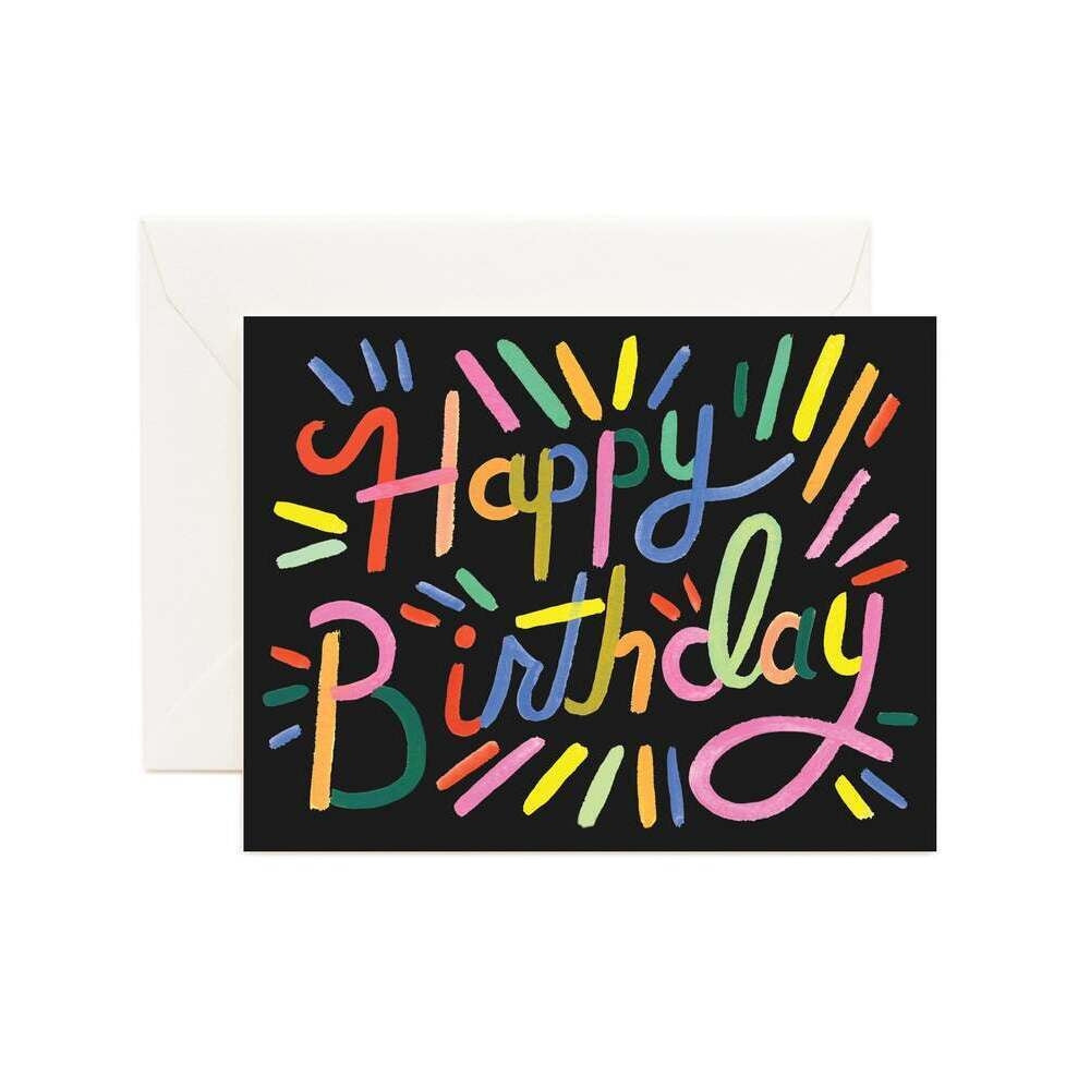 Happy Birthday Fireworks Card