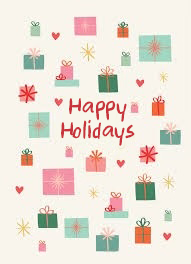 Happy Holidays Presents Card