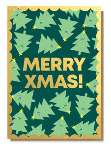 Merry Xmas Trees Card
