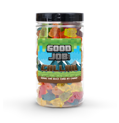 Personalized Minecraft Candy Jar: Nut-Free Gamer Gift