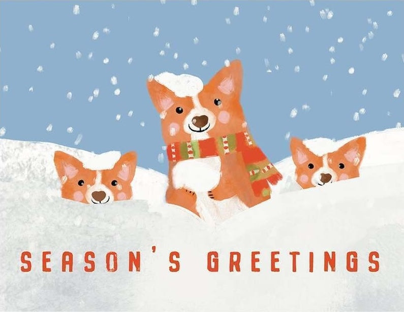Season's Greetings Corgi Card