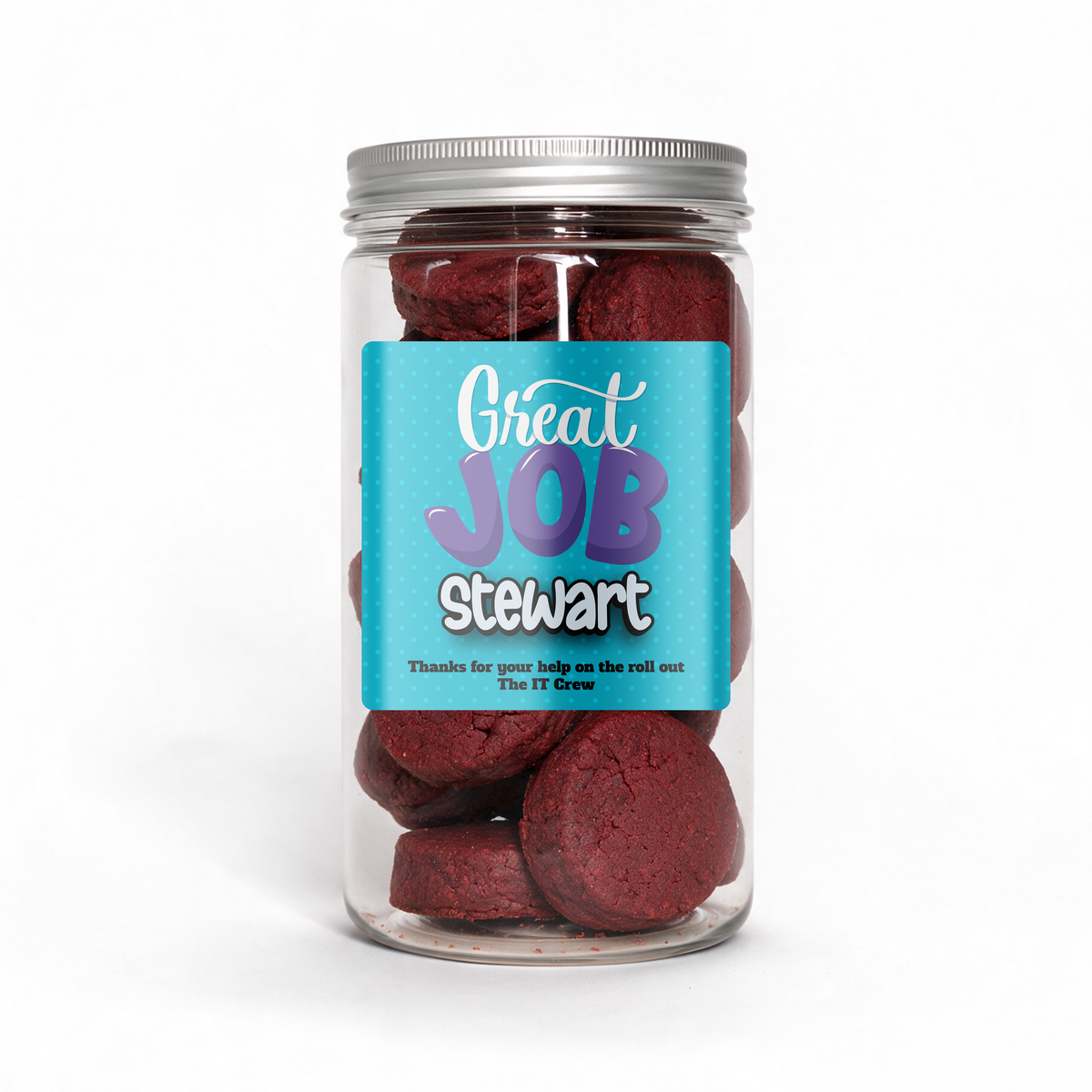 Personalized Shortbread Tub: Custom Nut-Free Gift
