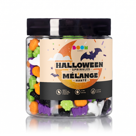 Halloween Mix Shaped Sprinkles: Spooky Multi Coloured Autumn Dessert Decorating Confetti Shapes
