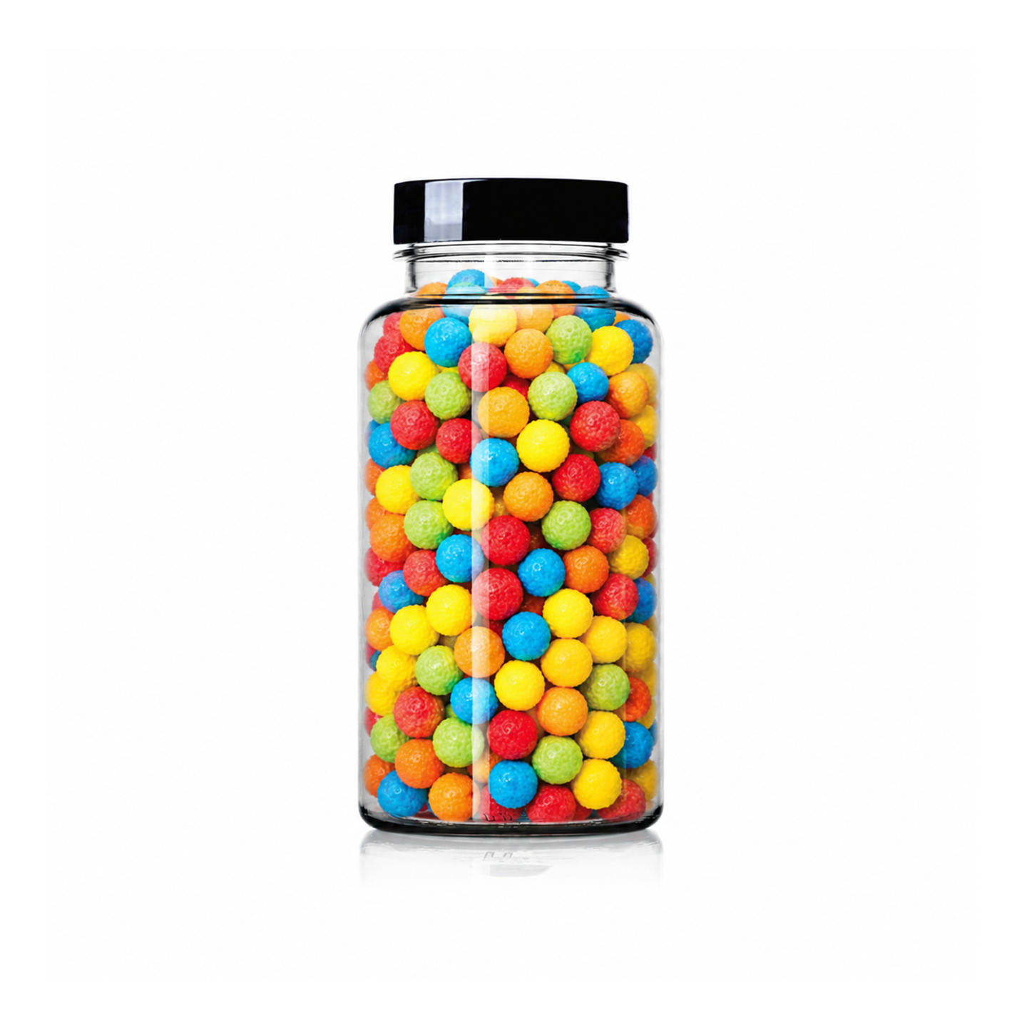 Cosmic Rocks Shaped Sprinkles package featuring a vibrant, multi-coloured assortment of irregular crunchy candy decorating pieces for baking from a 100% peanut and tree nut free facility.