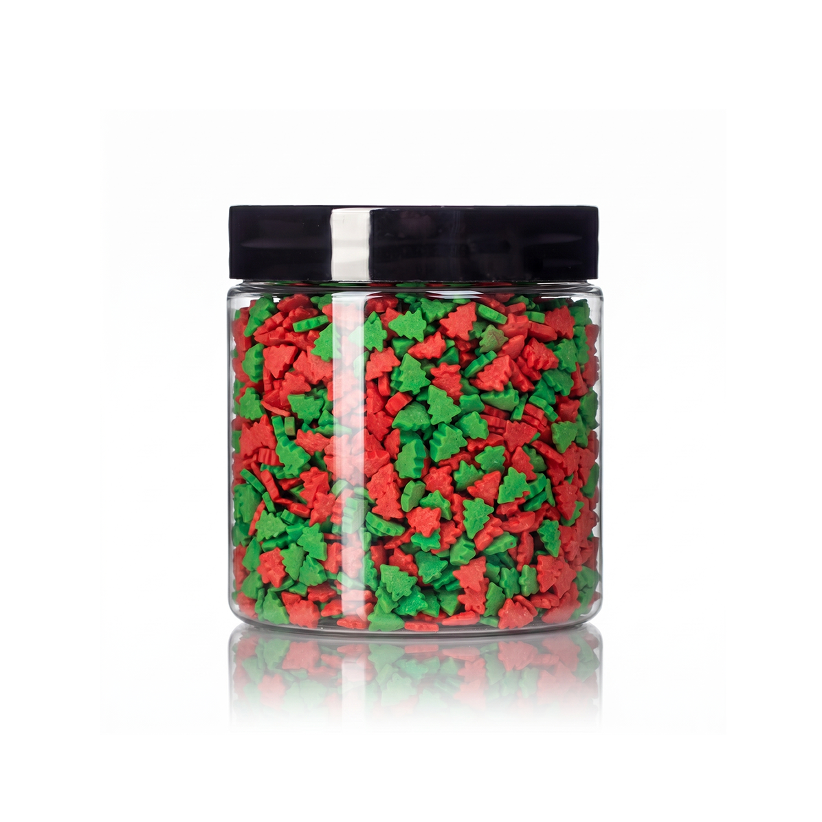 Trees Red and Green Quins: Festive Christmas Dessert Decorating Confetti Sprinkles