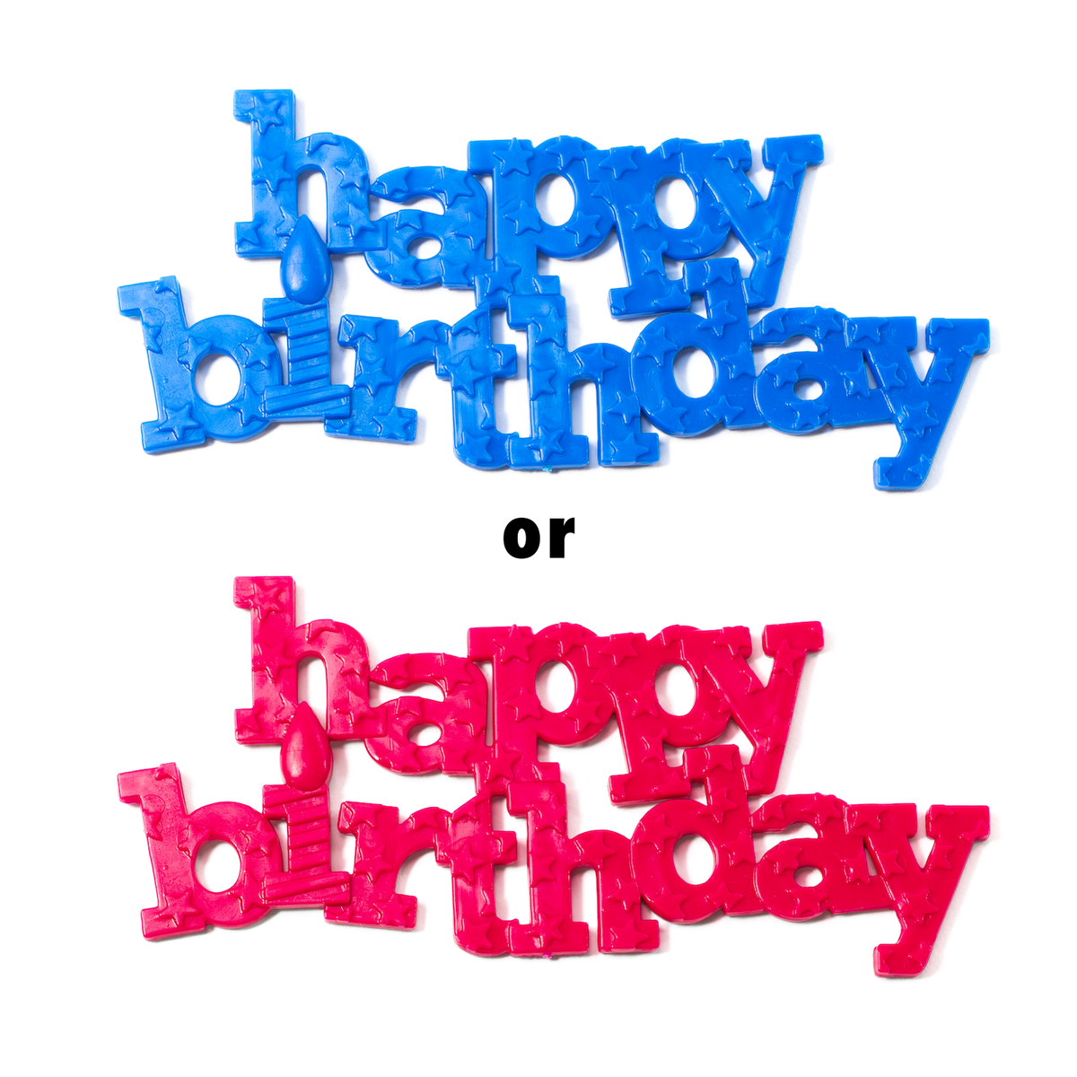 Happy Birthday Plaque - Red or Blue