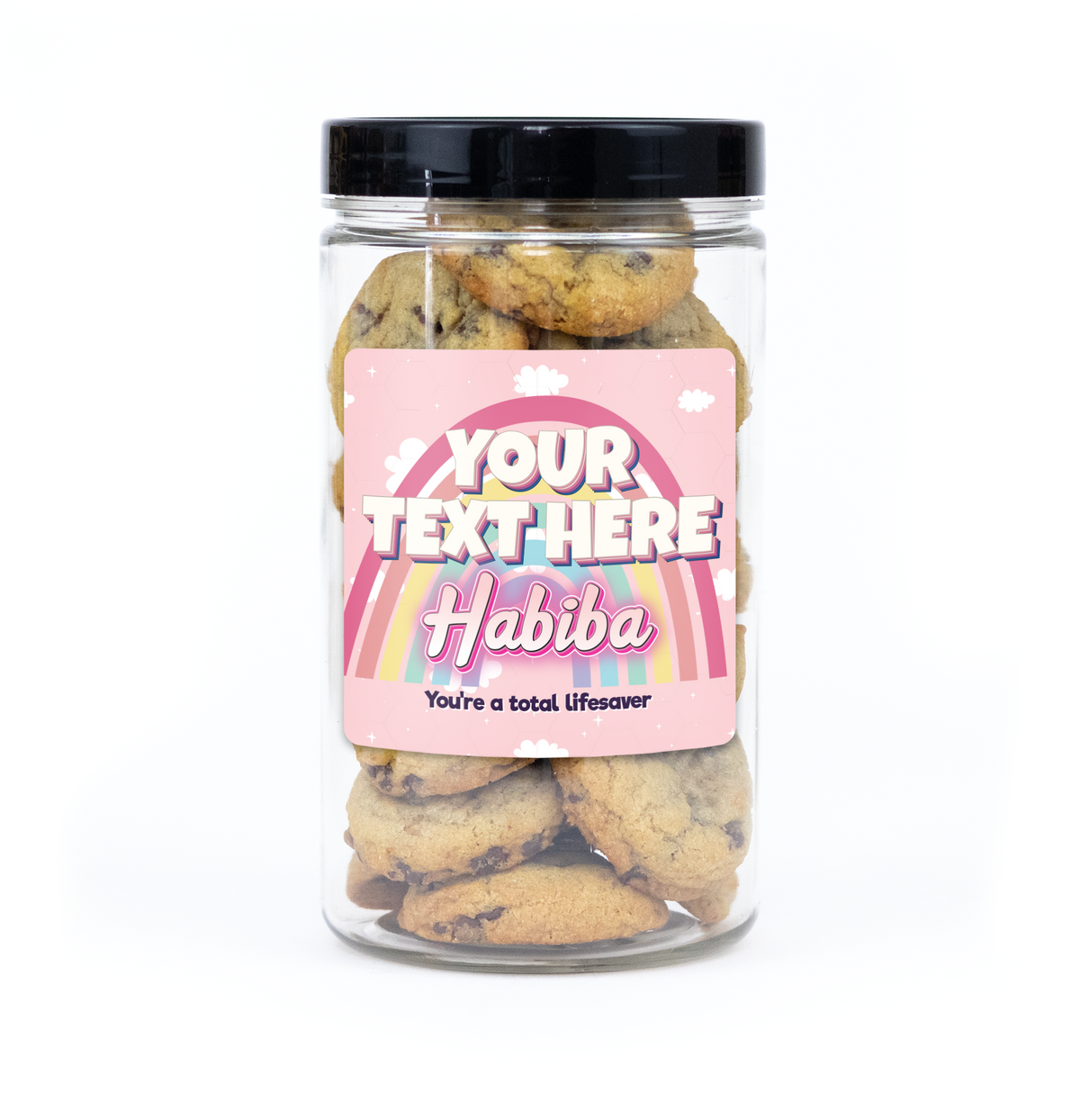 Personalized Cookie Jar - Your Text Rainbow