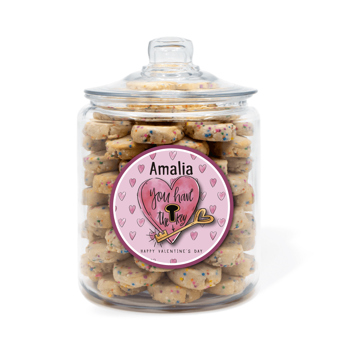 Personalized Shortbread Cookie Jar (100+): Elegant Nut-Free Gift