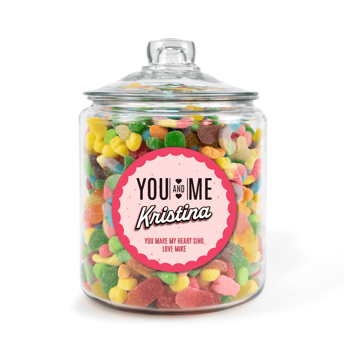 Personalized Candy Jar (3kg): Custom Message Gift