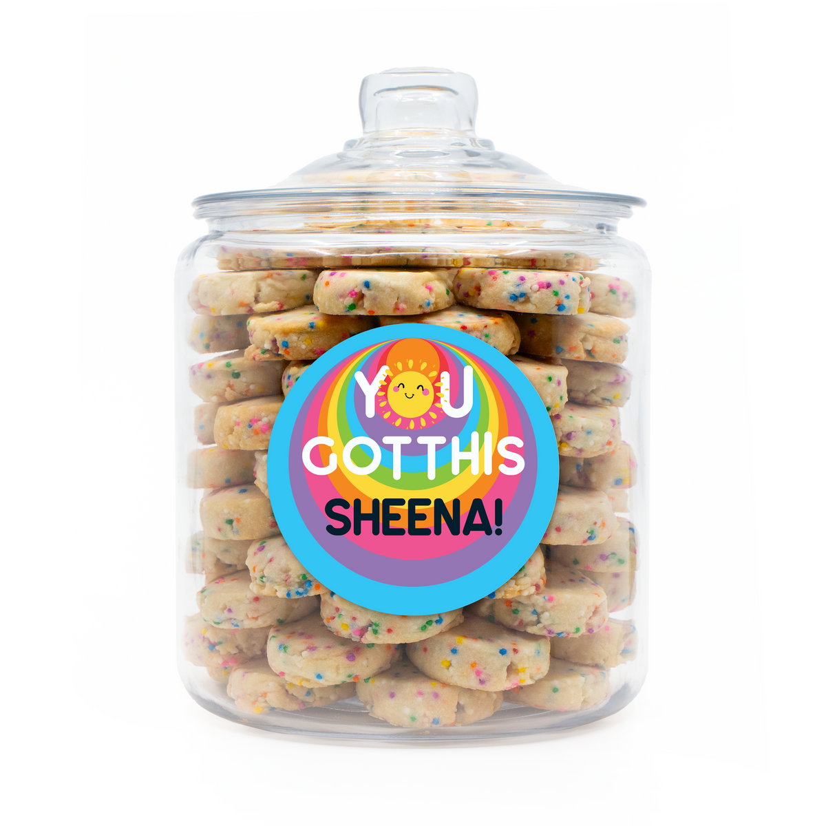 Personalized Shortbread Cookie Jar (100+): Elegant Nut-Free Gift