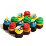 The Construction Dozen: Nut-Free Birthday Cupcakes