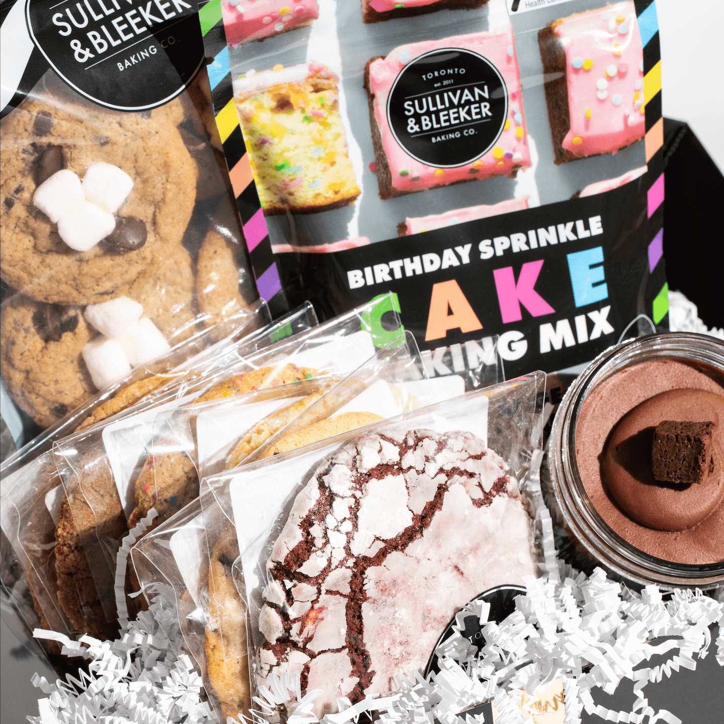 Premium nut-free cookie and cupcake gift box with signature soft-baked treats for delivery in the GTA.