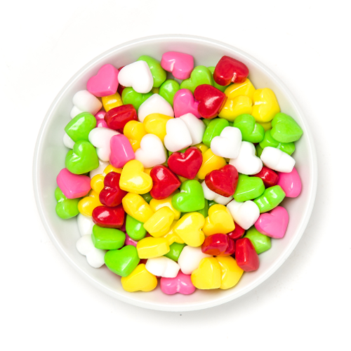 Crunchy Candy Rainbow Hearts