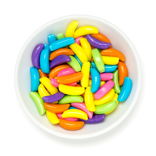 Crunchy Candy Rainbow Bananas