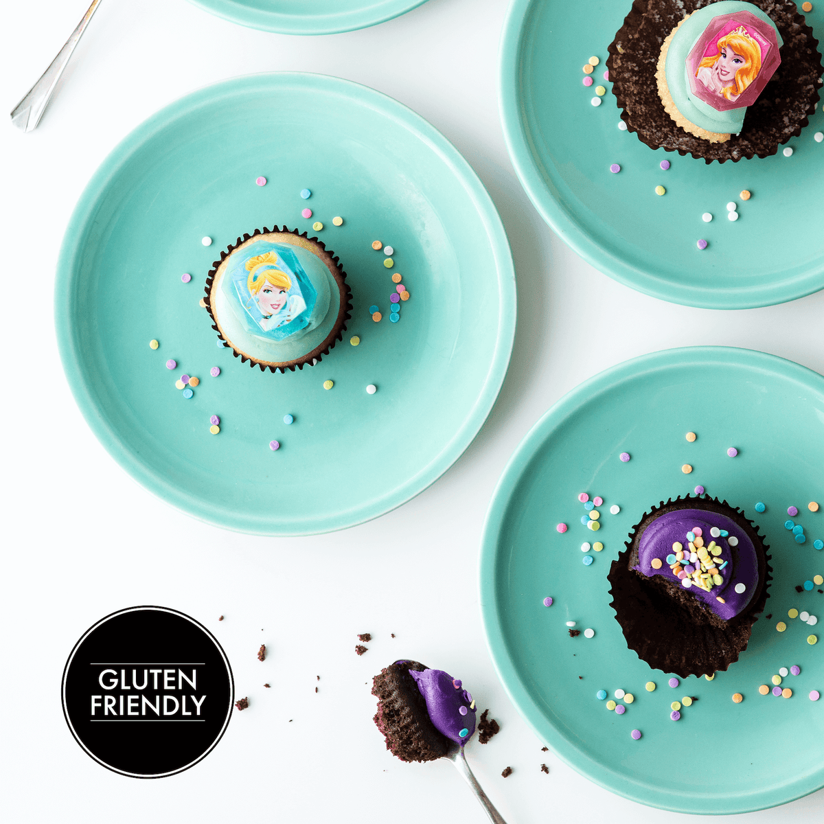 Gluten-Friendly Princess Dozen: Official Licensed Nut-Free Cupcakes