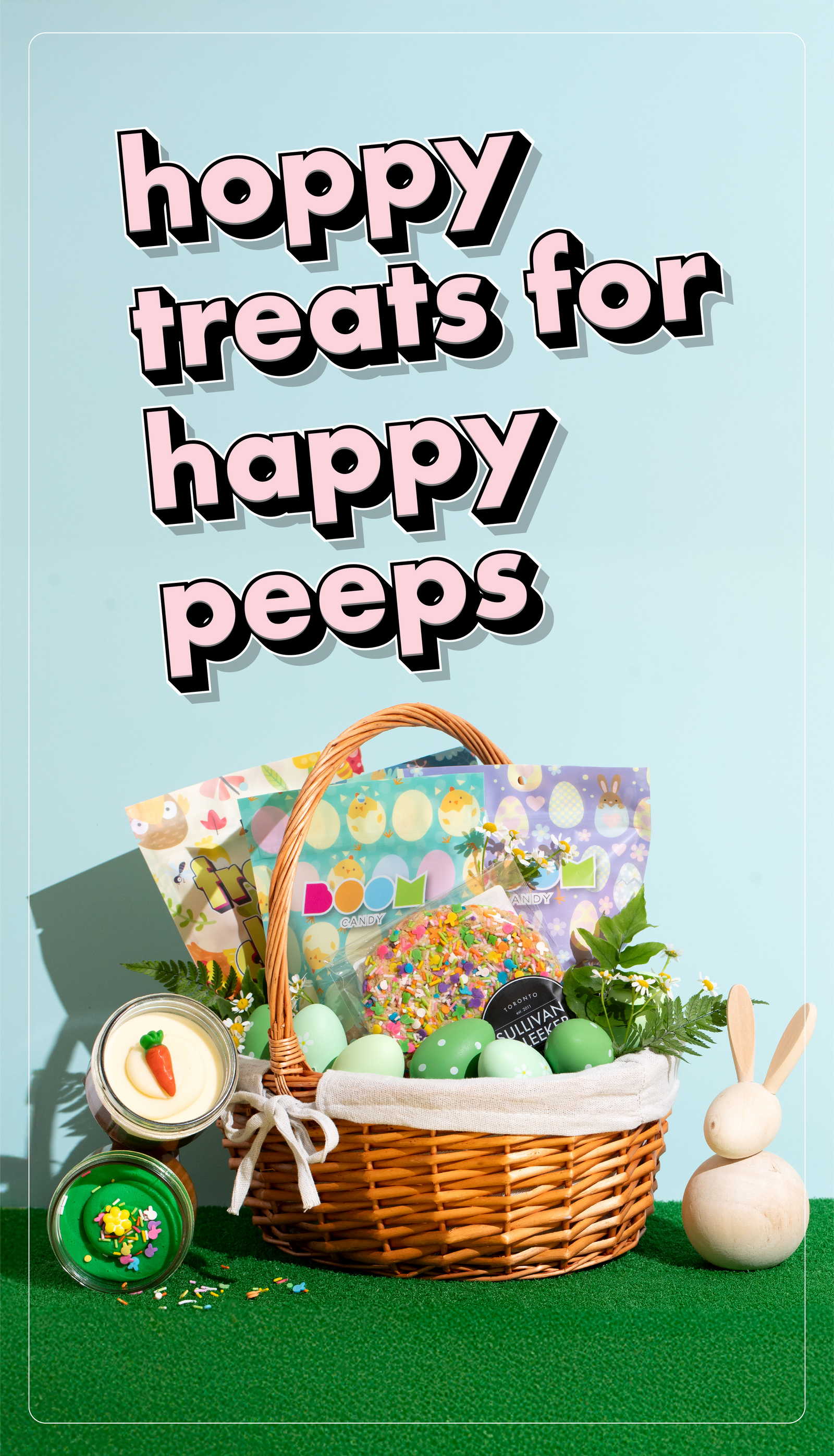 Nut-free Easter treats and chocolate gift baskets for delivery in Toronto and the GTA.