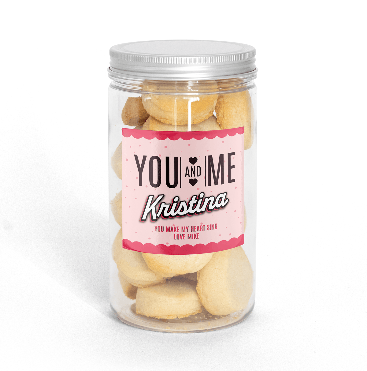 Personalized Shortbread Tub: Custom Nut-Free Gift