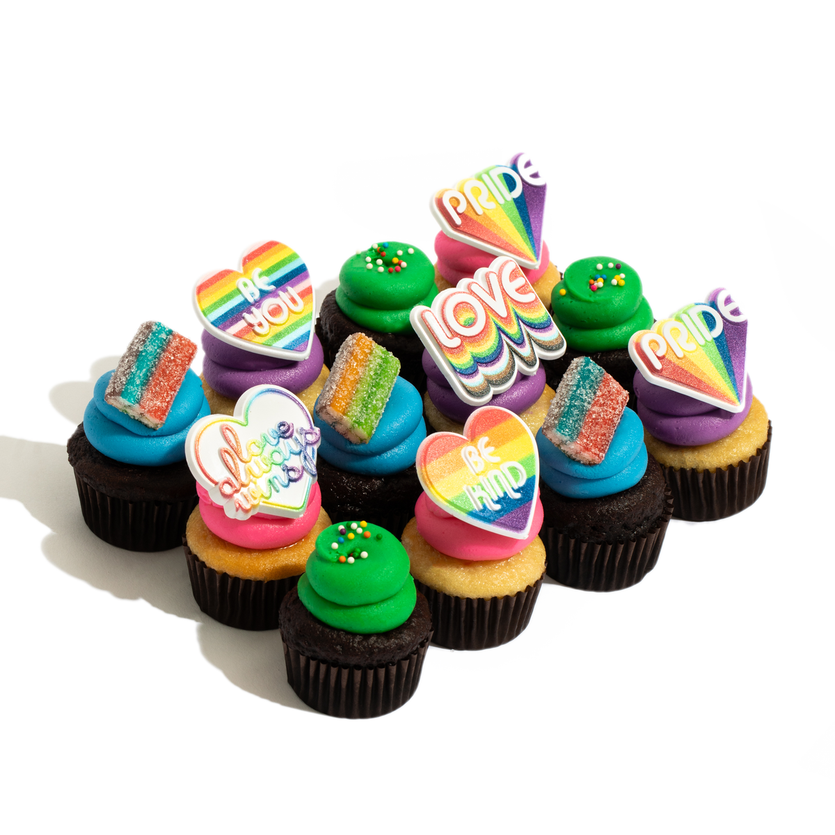 The Pride Dozen: Nut-Free Celebration Cupcakes