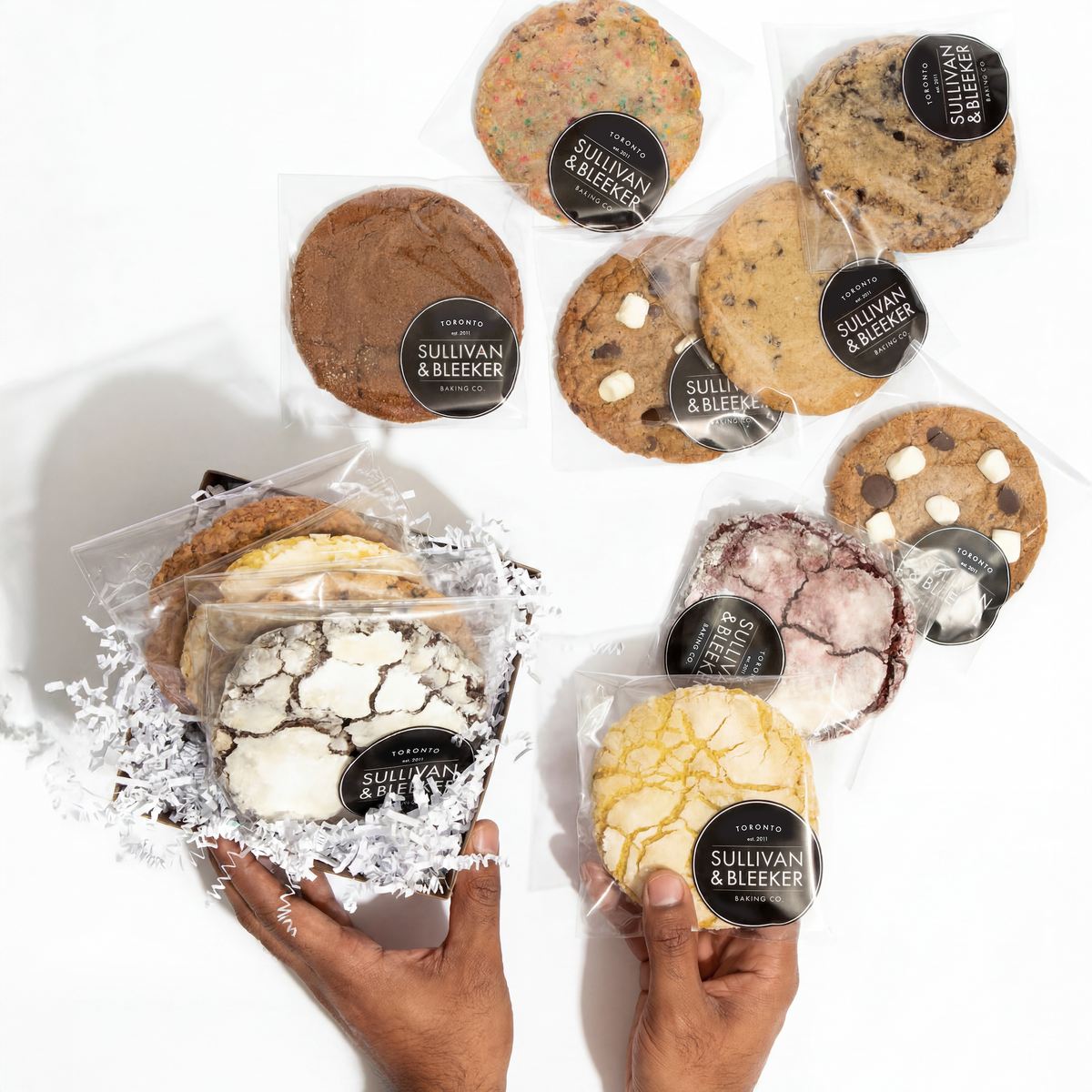 Best same-day cookie gift box delivery in Toronto. Our signature nut-free cookie variety box featuring an assortment of best-selling gourmet cookies.