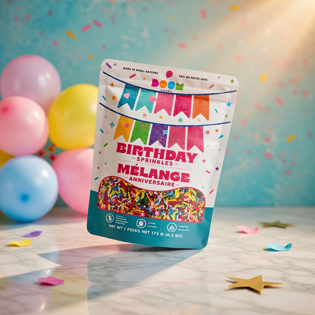 Birthday Sprinkle Bag: Sprinkles Cake Decorating