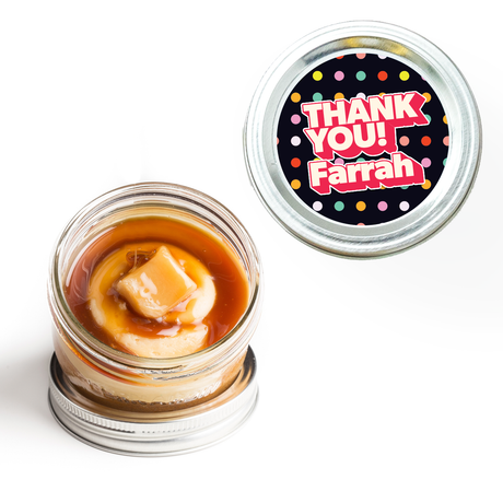 "Thank You" Personalized Jarcake: Nut-Free Appreciation Gift