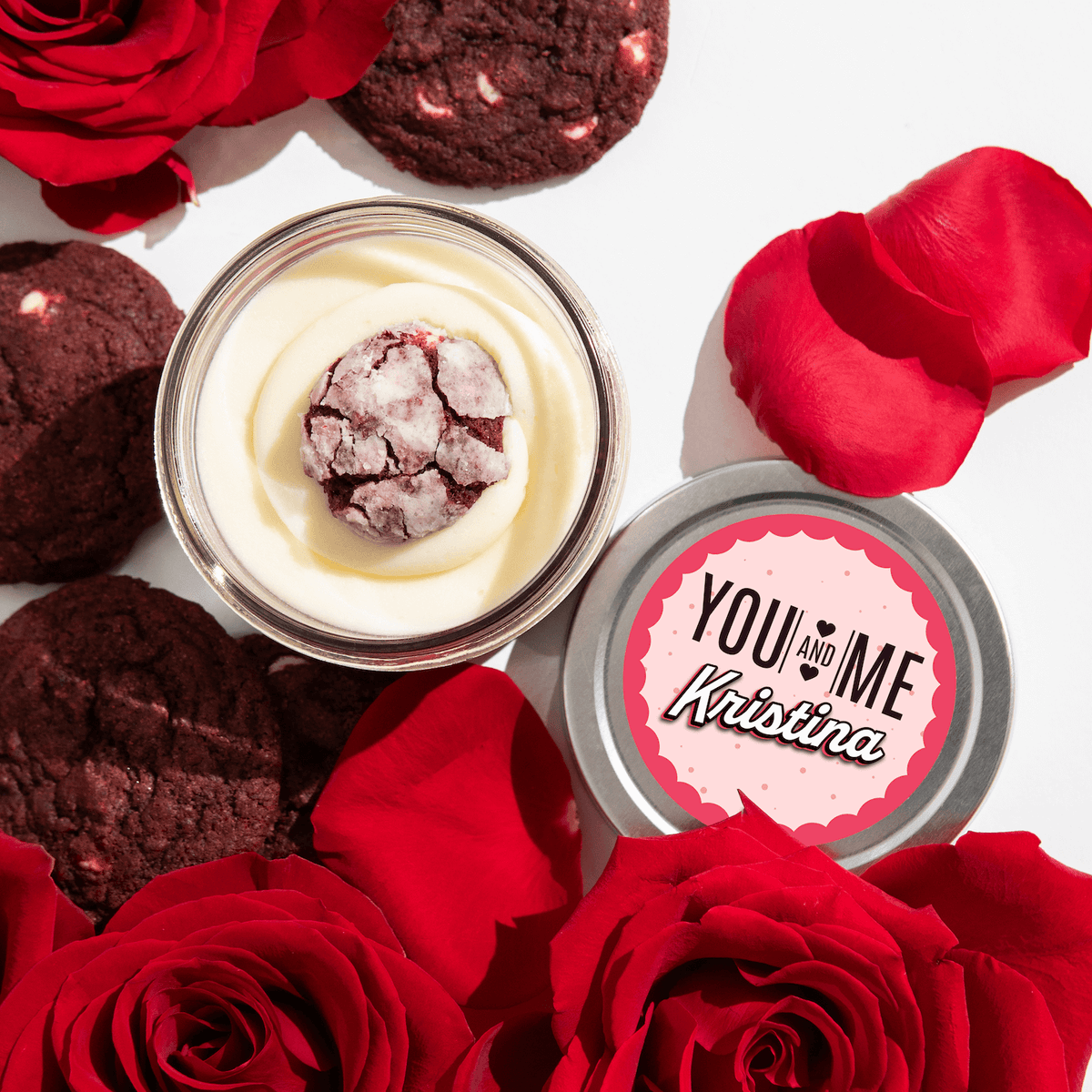 Valentine's Day Personalized Jarcake: "You and Me" Custom Gift