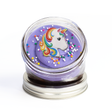 Unicorn Jarcake (Mini/Regular sizes) in a jar with personalized sticker option, rainbow frosting, and unicorn horn for nut-free delivery in Toronto.