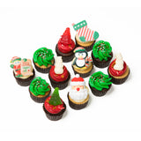 The Holly Jolly Dozen: Nut-Free Christmas Cupcakes