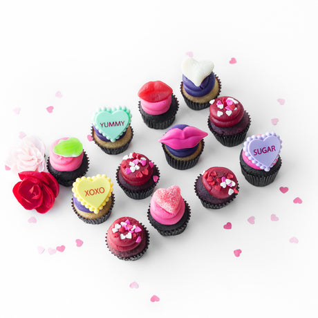 The Sealed With a Kiss Dozen: Nut-Free Love Cupcakes