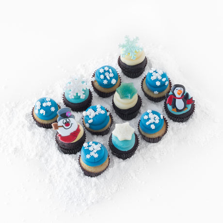 The Let It Snow Dozen: Nut-Free Winter Party Cupcakes