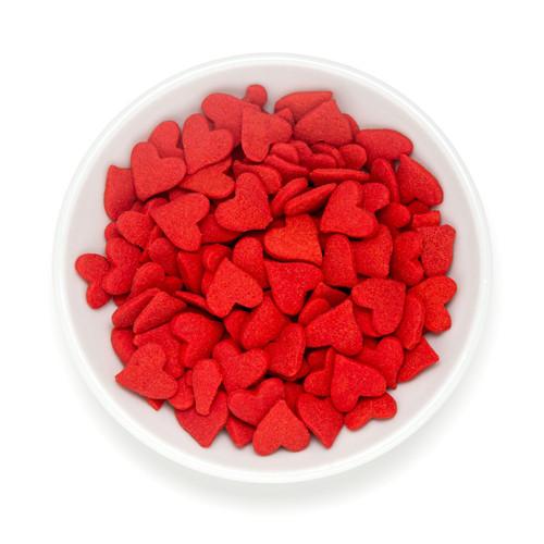 big red heart confetti sprinkles