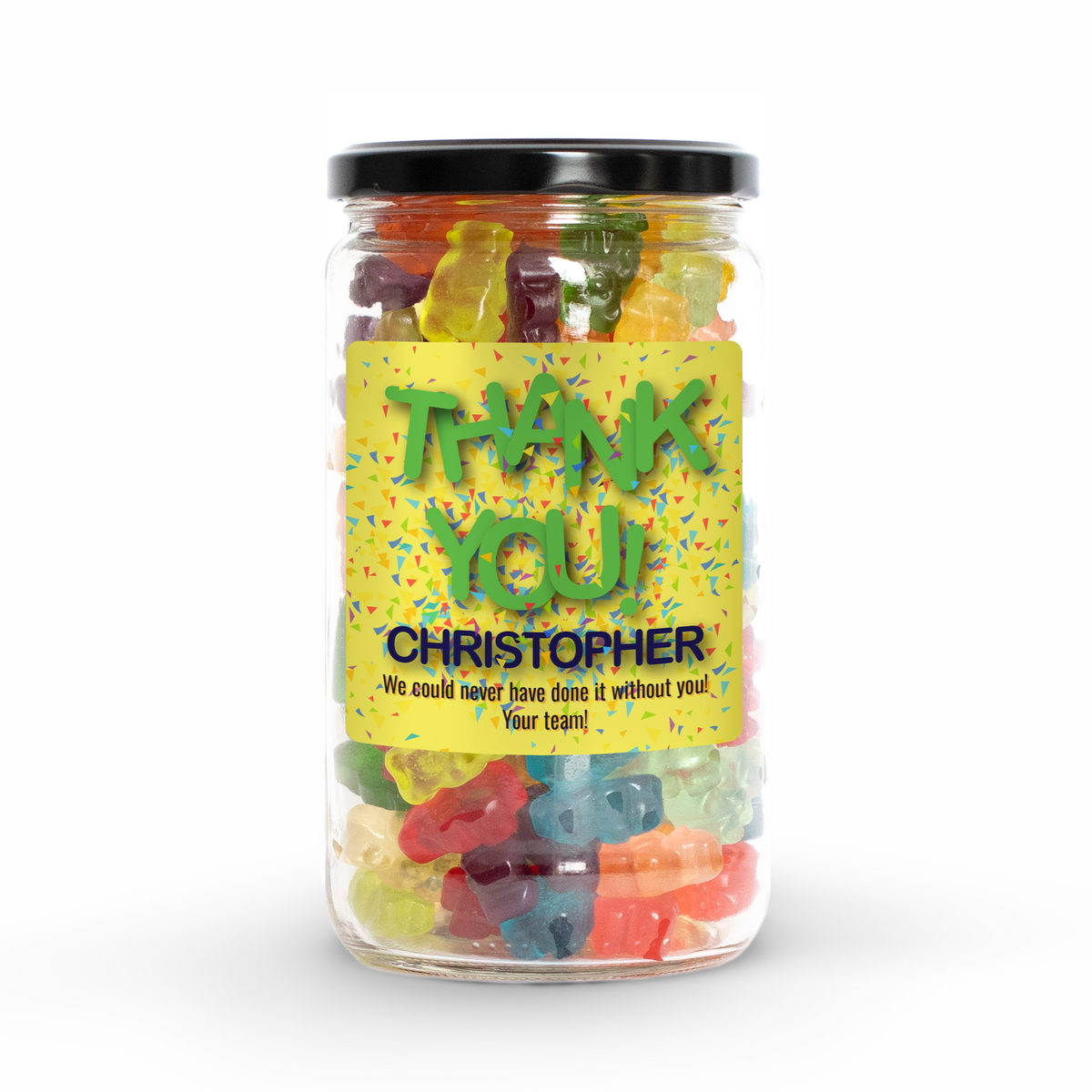 Personalized Candy Jar - Thank you!