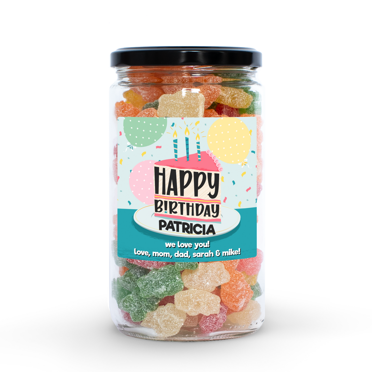 Personalized Candy Jar - Birthday