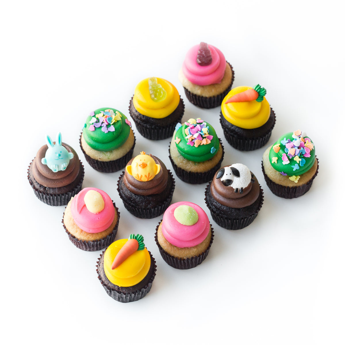 The Eggstra Special Easter Dozen: Nut-Free Cupcakes