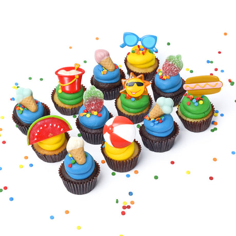 The Sizzlin' Summer Dozen: Nut-Free Summer Party Cupcakes